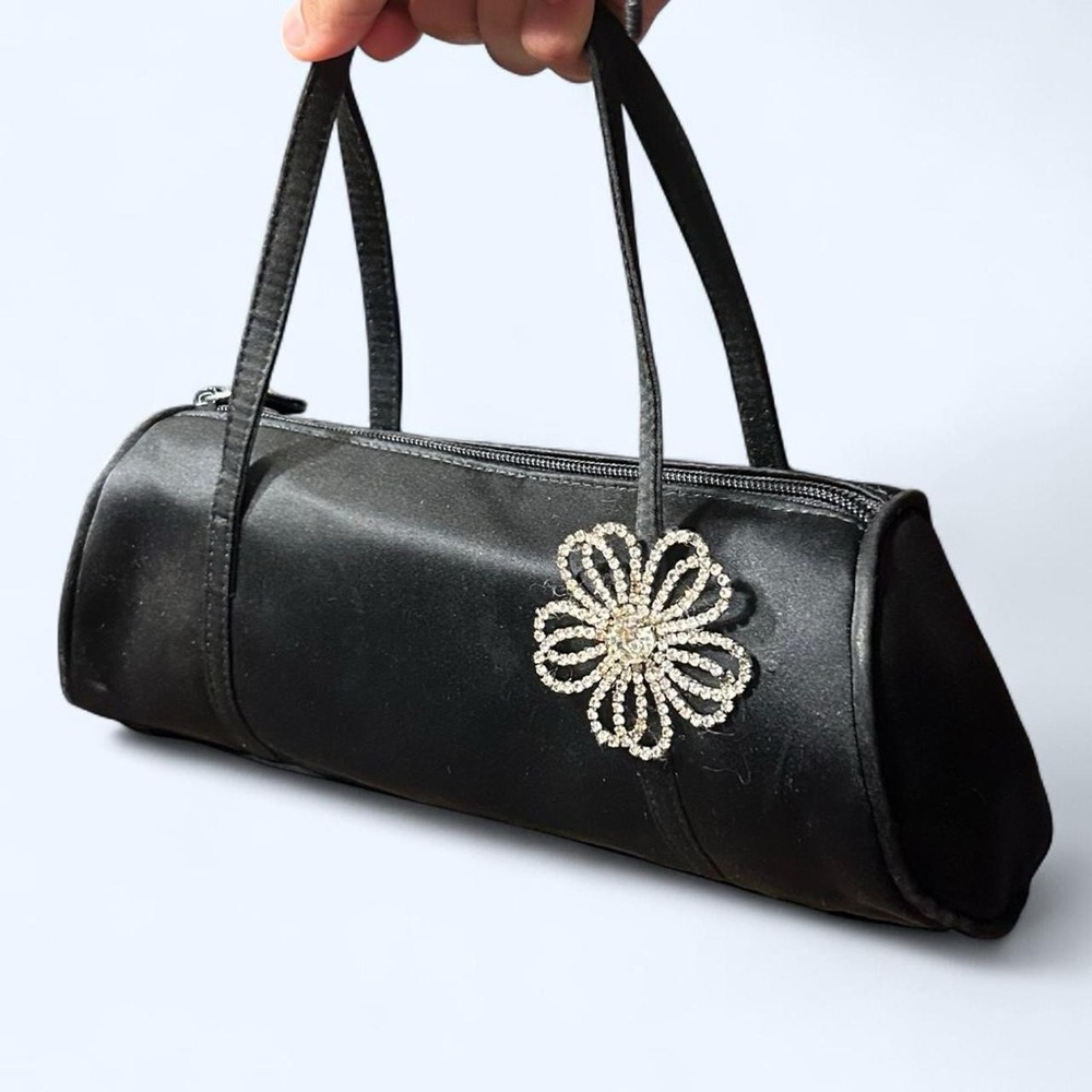 Whimsigoth Black Floral Clutch Handbag by Nine West!